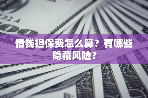 济南借钱担保费怎么算？有哪些隐藏风险？