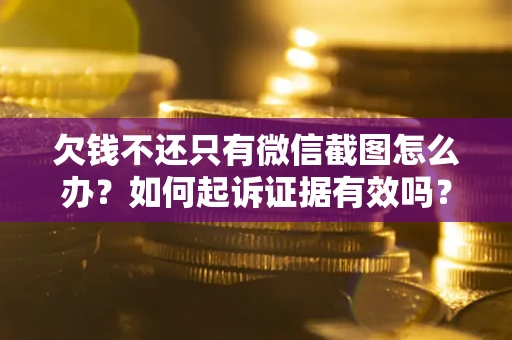 济南欠钱不还只有微信截图怎么办？如何起诉证据有效吗？