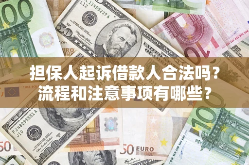 济南担保人起诉借款人合法吗？流程和注意事项有哪些？