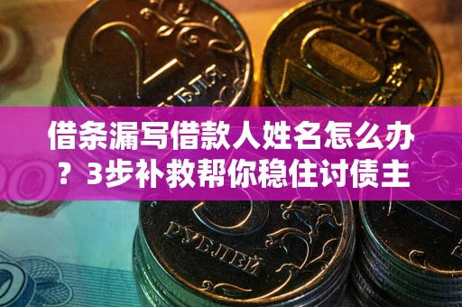 济南借条漏写借款人姓名怎么办？3步补救帮你稳住讨债主动权