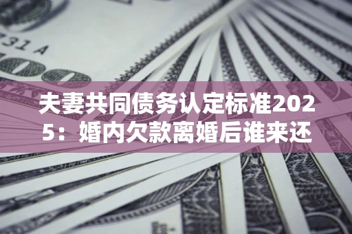 济南夫妻共同债务认定标准2025:婚内欠款离婚后谁来还? 济南夫妻共同债务认定标准2025:婚内欠款离婚后谁来还?