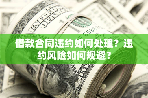 济南借款合同违约如何处理？违约风险如何规避？