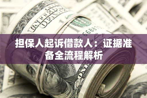 济南担保人起诉借款人：证据准备全流程解析